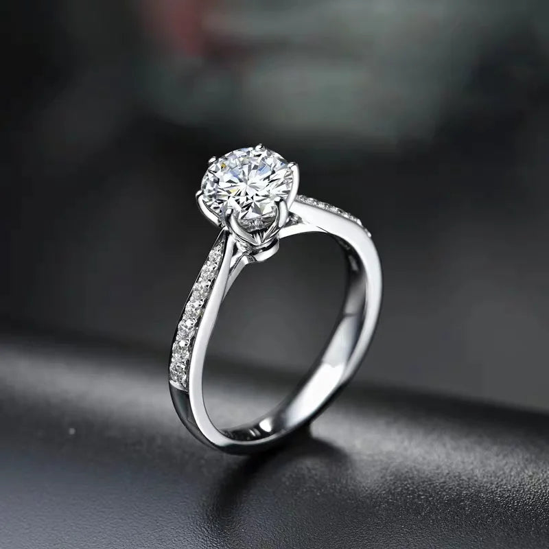 925 Sterling Silver Zircon Adjustable Engagement Ring