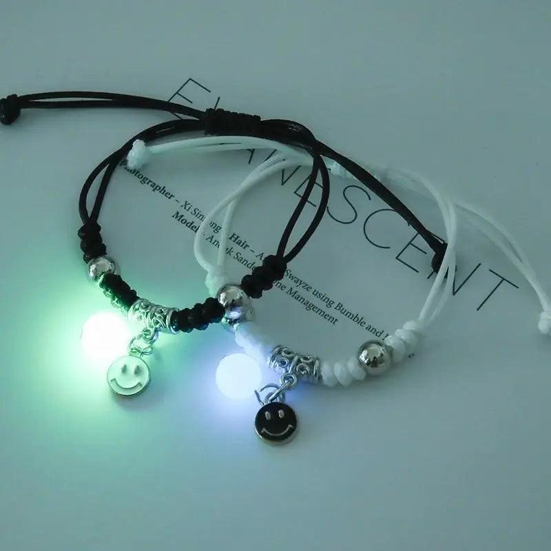 Fashion Luminous Beads Star Couple Bracelets