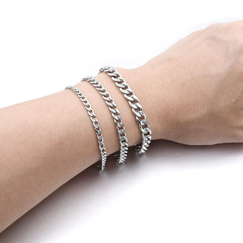 Fashion Stainless Steel Curb Cuban Chain Bracelet