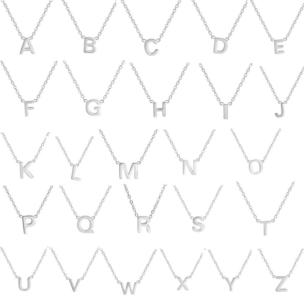 Cazador Minimalist Initial A-Z Letter Necklace