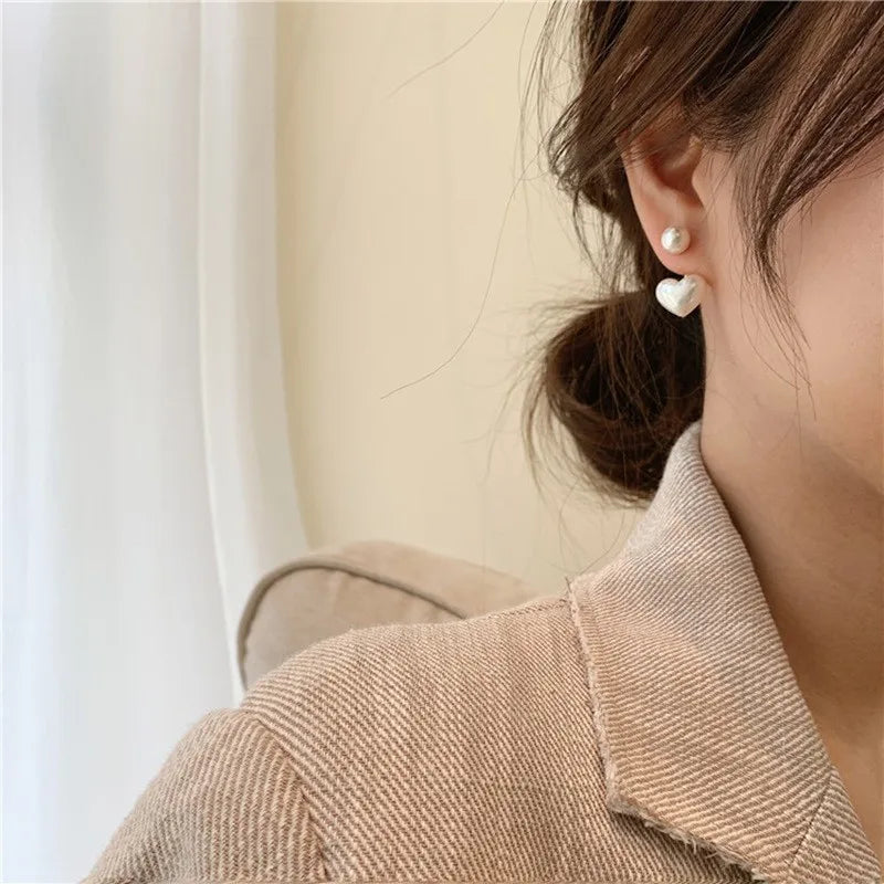 925 Silver Needle Korean Fashion Imitation Pear Earrings