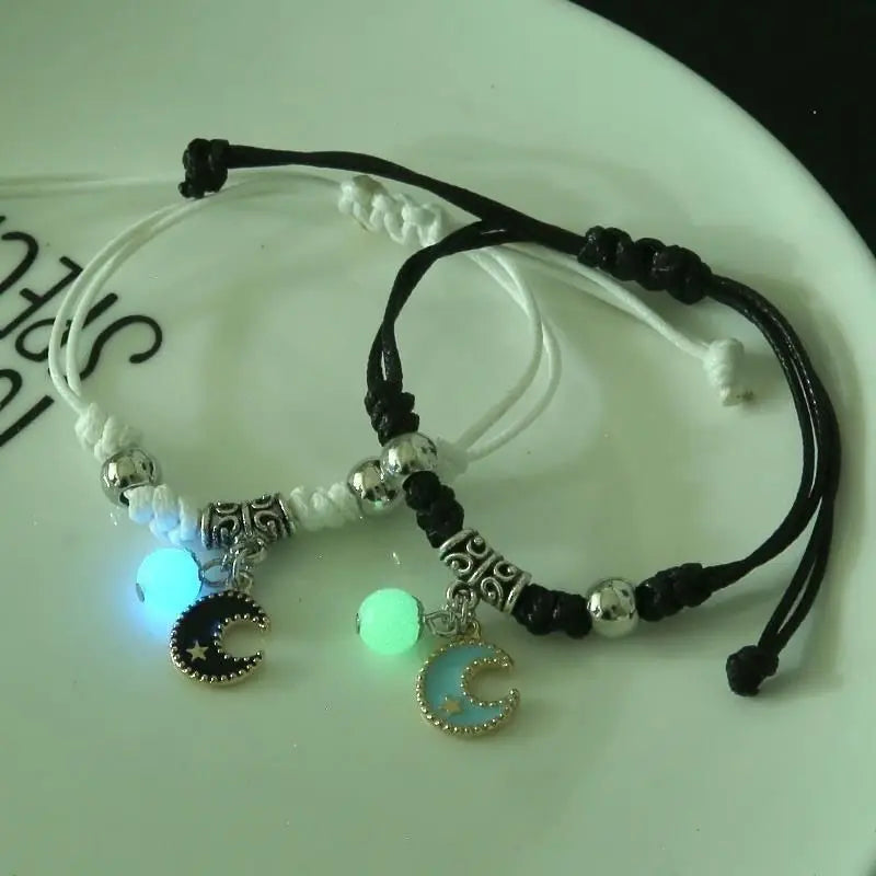 Fashion Luminous Beads Star Couple Bracelets