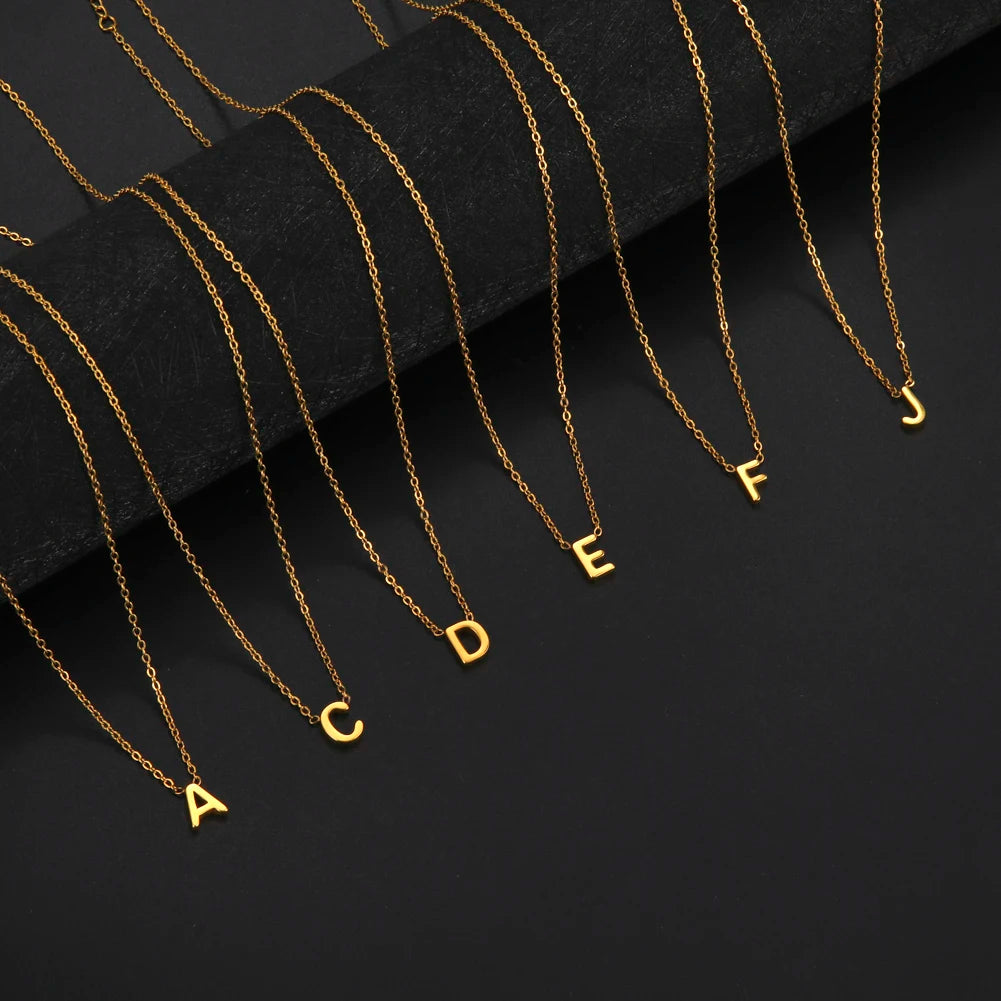 Cazador Minimalist Initial A-Z Letter Necklace