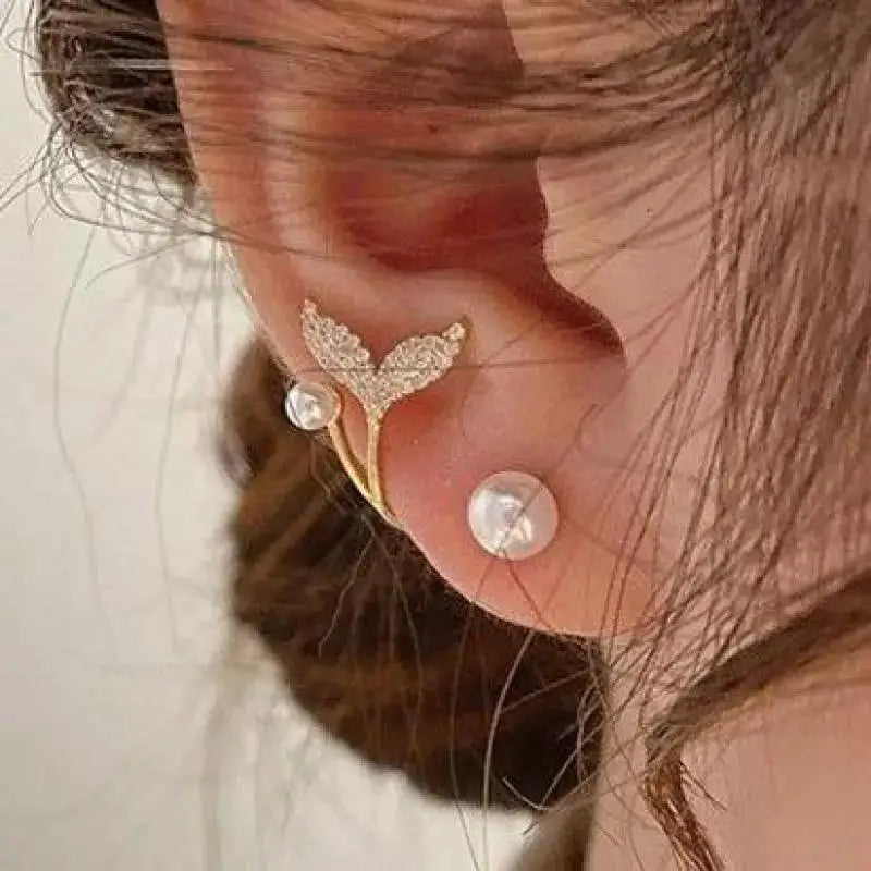 925 Silver Needle Korean Fashion Imitation Pear Earrings