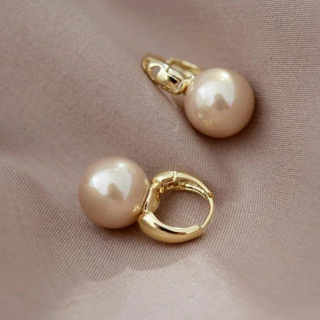 South Korea Fashion New  Light Luxury Simple Classic Pearl Drop Earrings