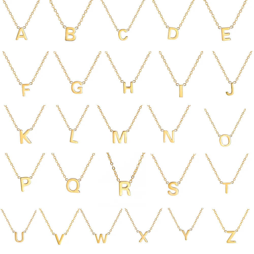 Cazador Minimalist Initial A-Z Letter Necklace