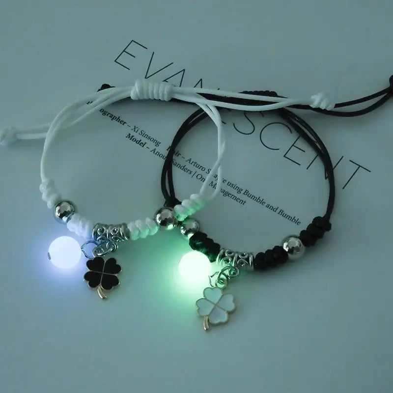 Fashion Luminous Beads Star Couple Bracelets