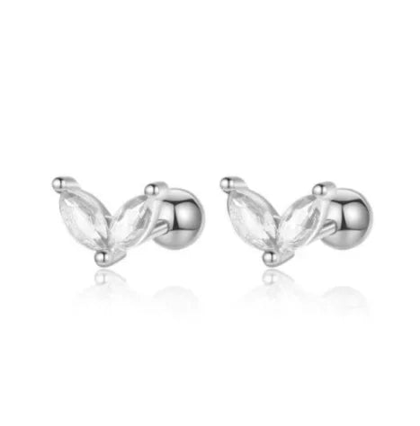 2PC Stainless Steel Little Huggies Hoop Earrings