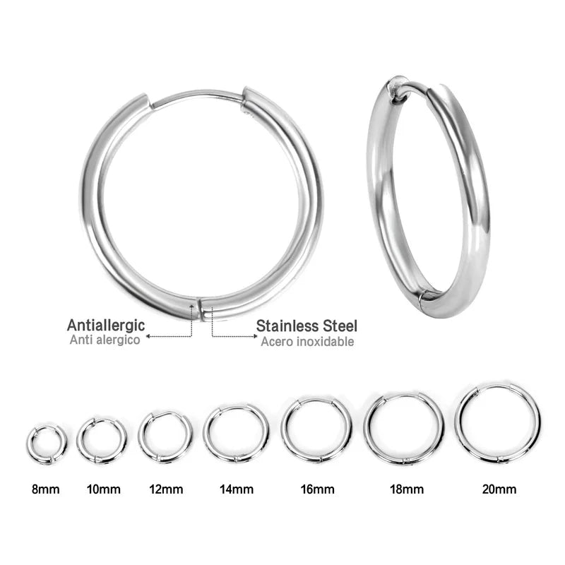 Stainless Steel Hoop Earrings