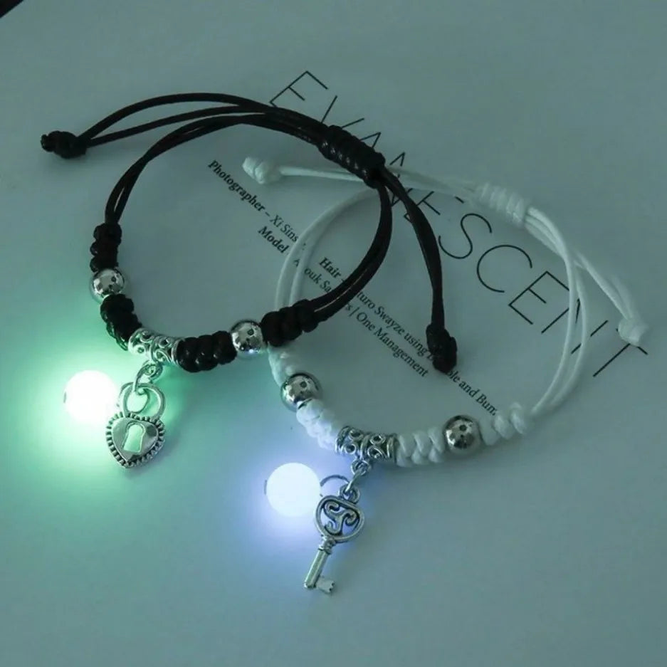 Fashion Luminous Beads Star Couple Bracelets