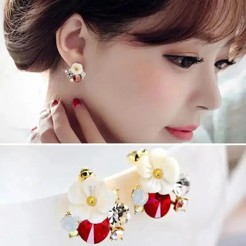 925 Silver Needle Korean Fashion Imitation Pear Earrings