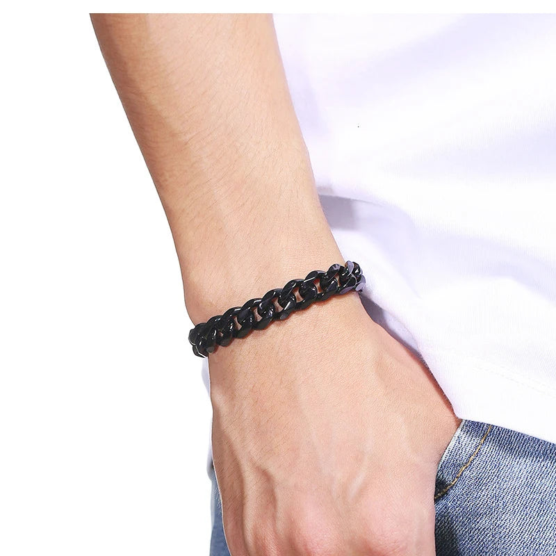 Fashion Stainless Steel Curb Cuban Chain Bracelet