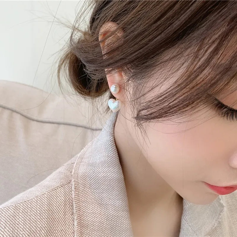 925 Silver Needle Korean Fashion Imitation Pear Earrings