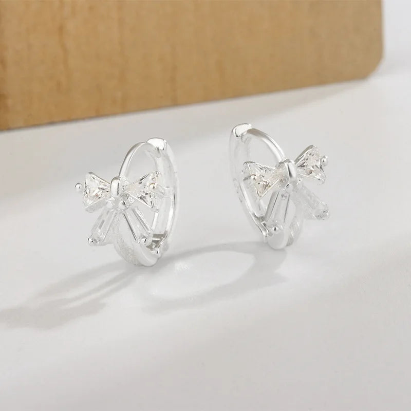 2PC Stainless Steel Little Huggies Hoop Earrings