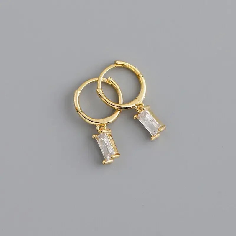 2PC Stainless Steel Little Huggies Hoop Earrings