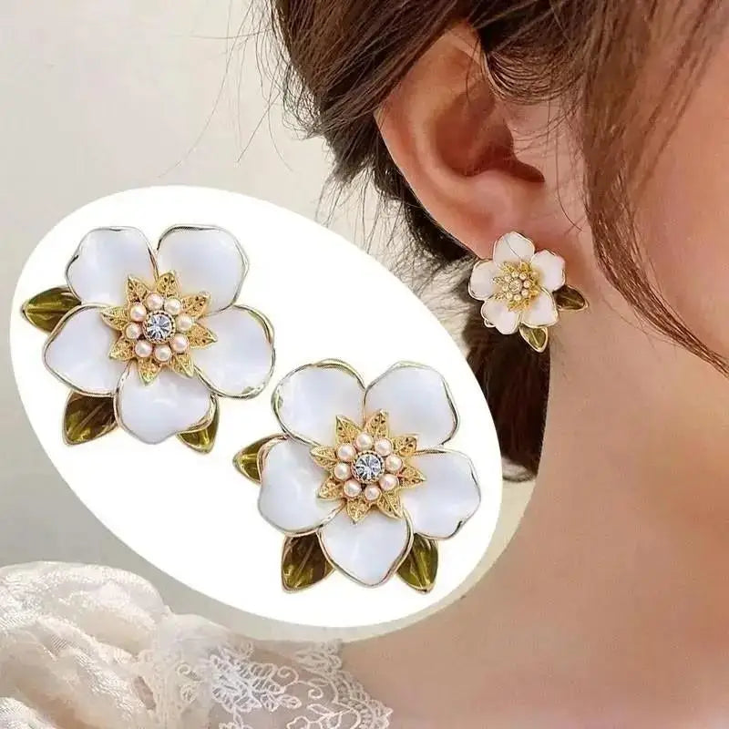 925 Silver Needle Korean Fashion Imitation Pear Earrings