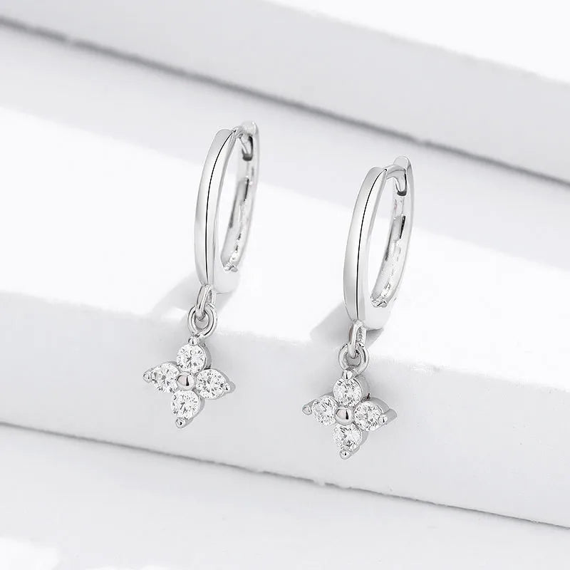 2PC Stainless Steel Little Huggies Hoop Earrings