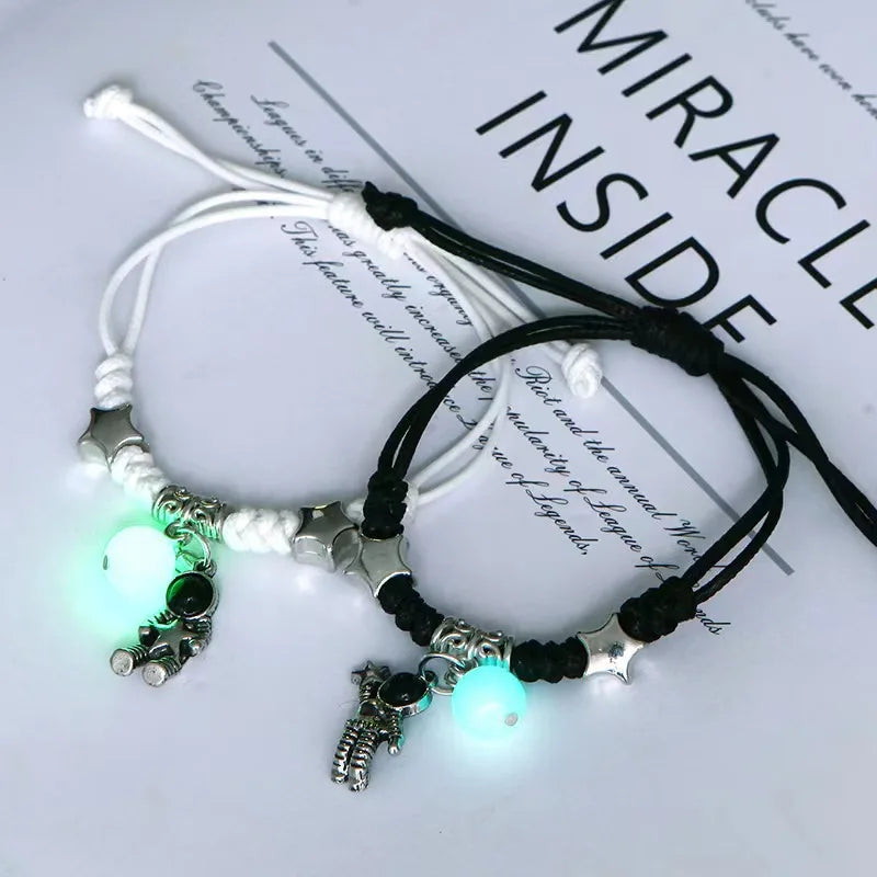 Fashion Luminous Beads Star Couple Bracelets