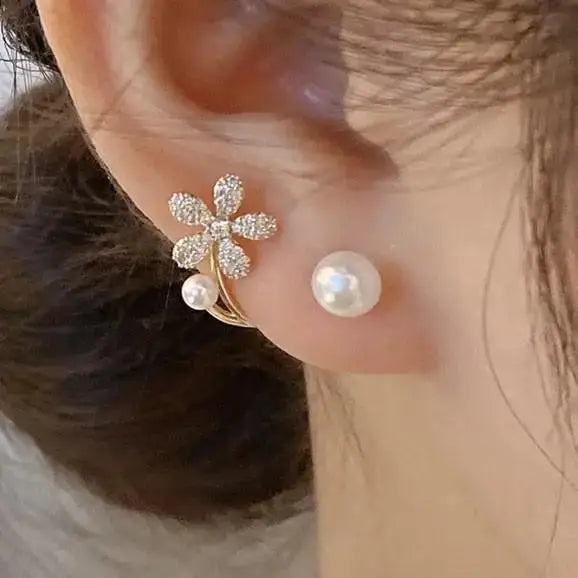 925 Silver Needle Korean Fashion Imitation Pear Earrings