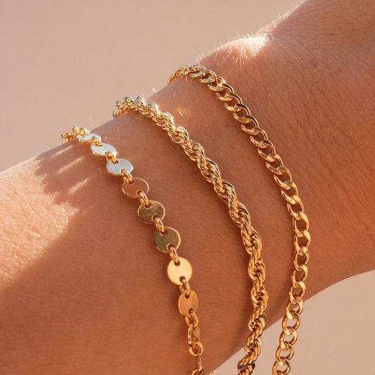 SUNIBI Classic Snake Chain Bracelets