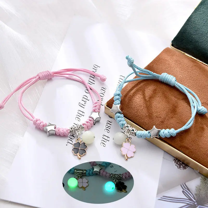 Fashion Luminous Beads Star Couple Bracelets